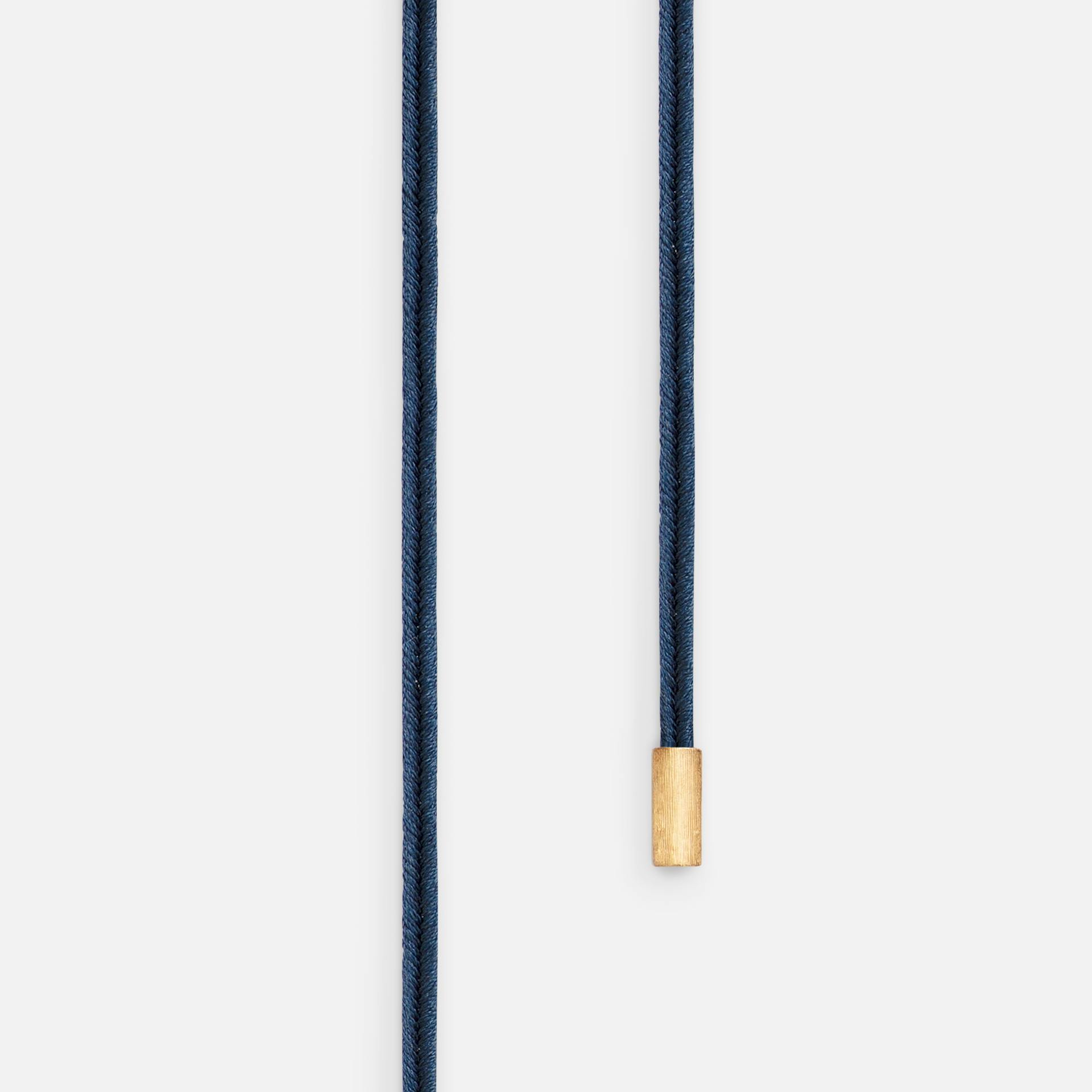 Necklace string Blue Design string with end pieces in 18k gold