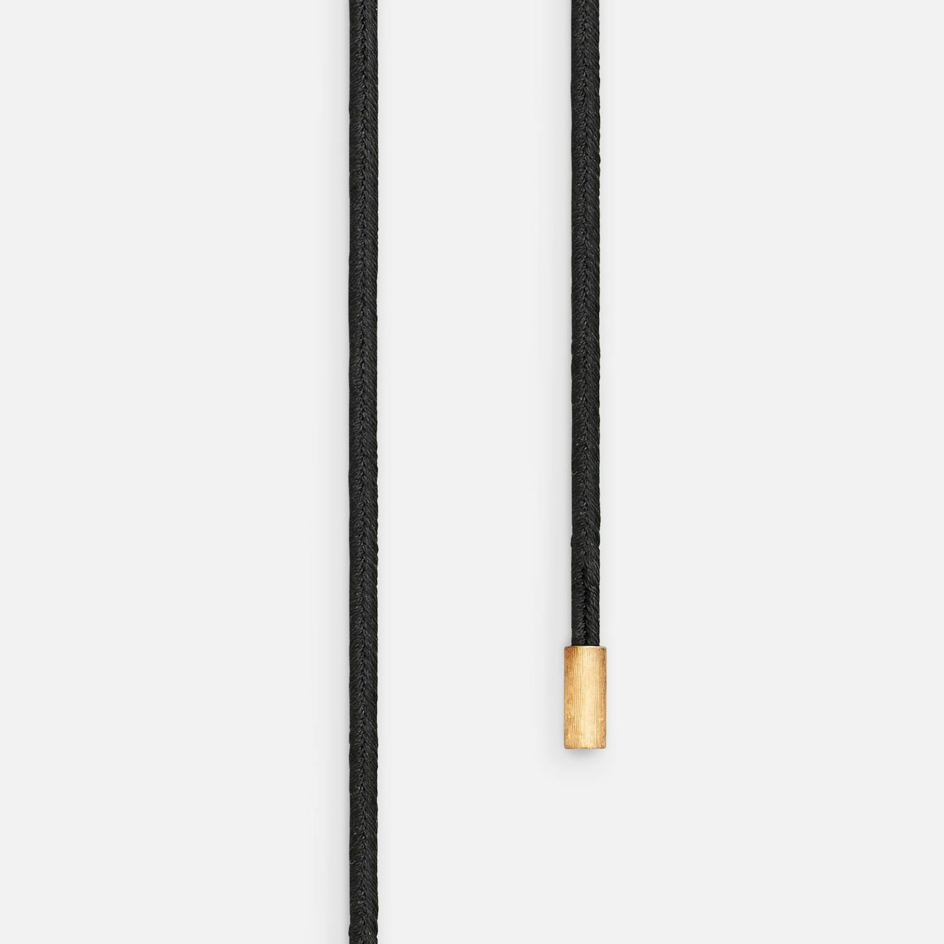Halskædesnor Sort Design snor med endestykker i 18k guld