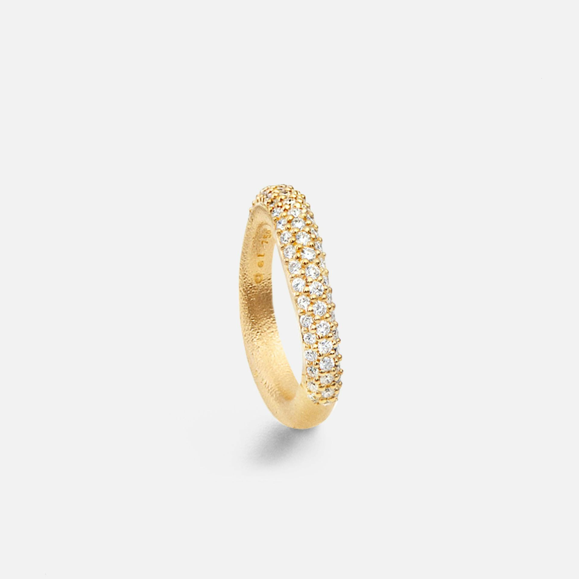 Love ring 4 18k gold textured and diamonds 0.71 ct. TW. VS.