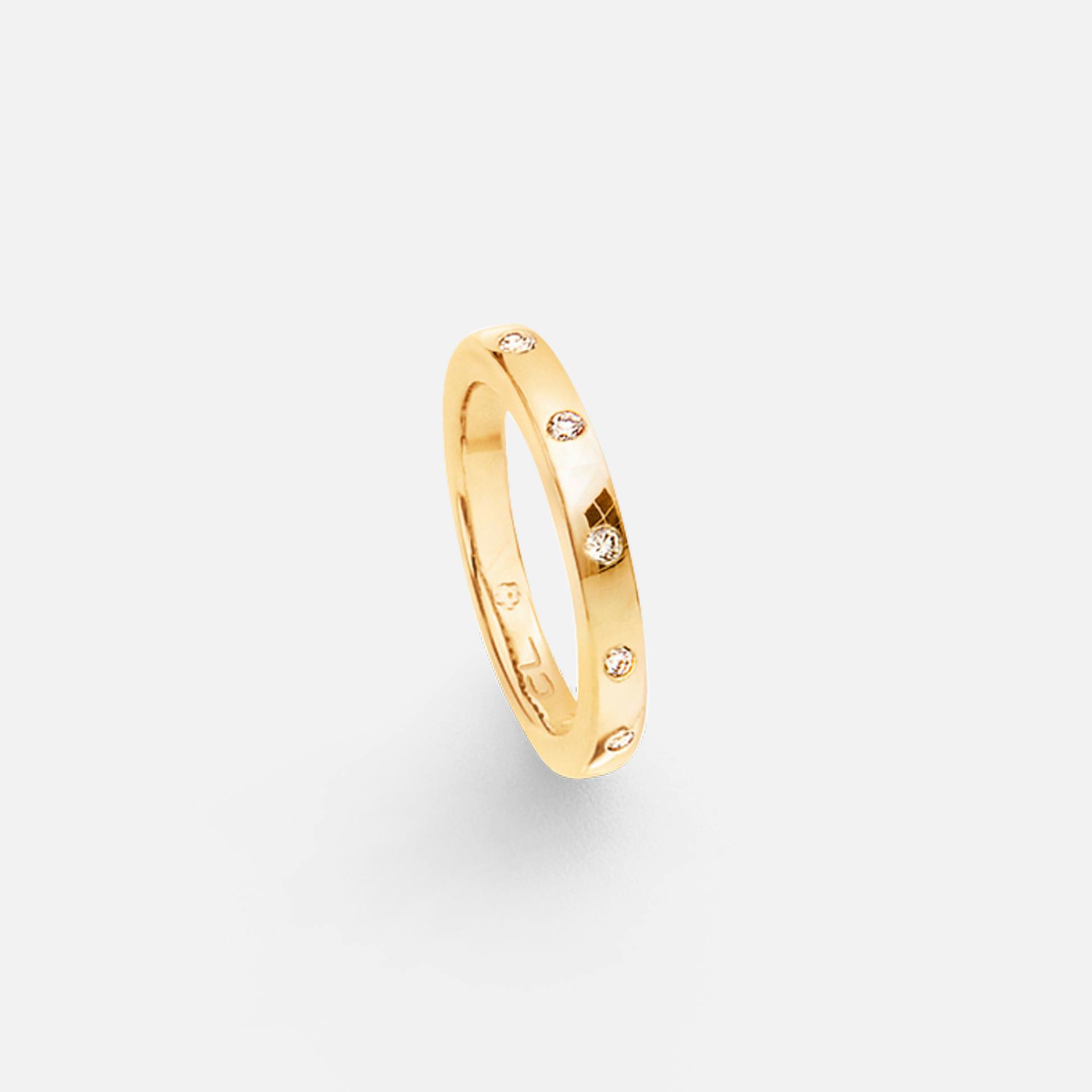 Forever Love ring 18k polished gold with diamonds 0.16 ct. TW. VS.