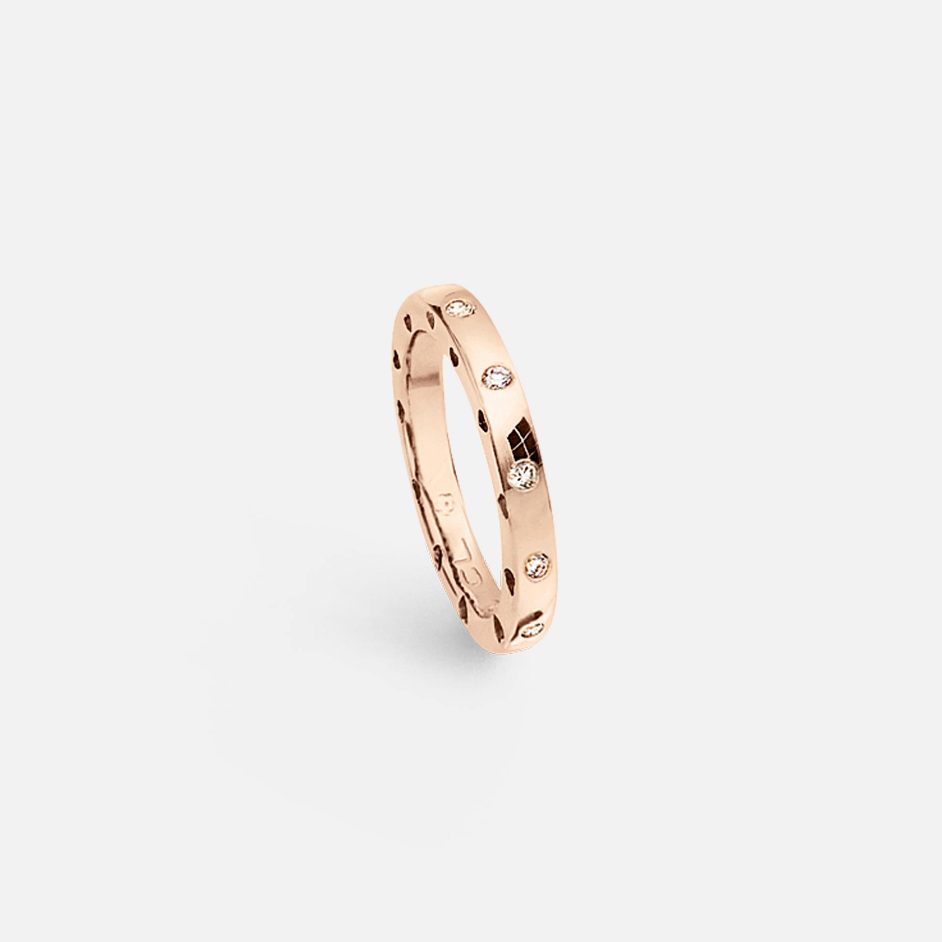 Forever Love ring 18k polished rose gold with diamonds 0.16 ct. TW. VS.