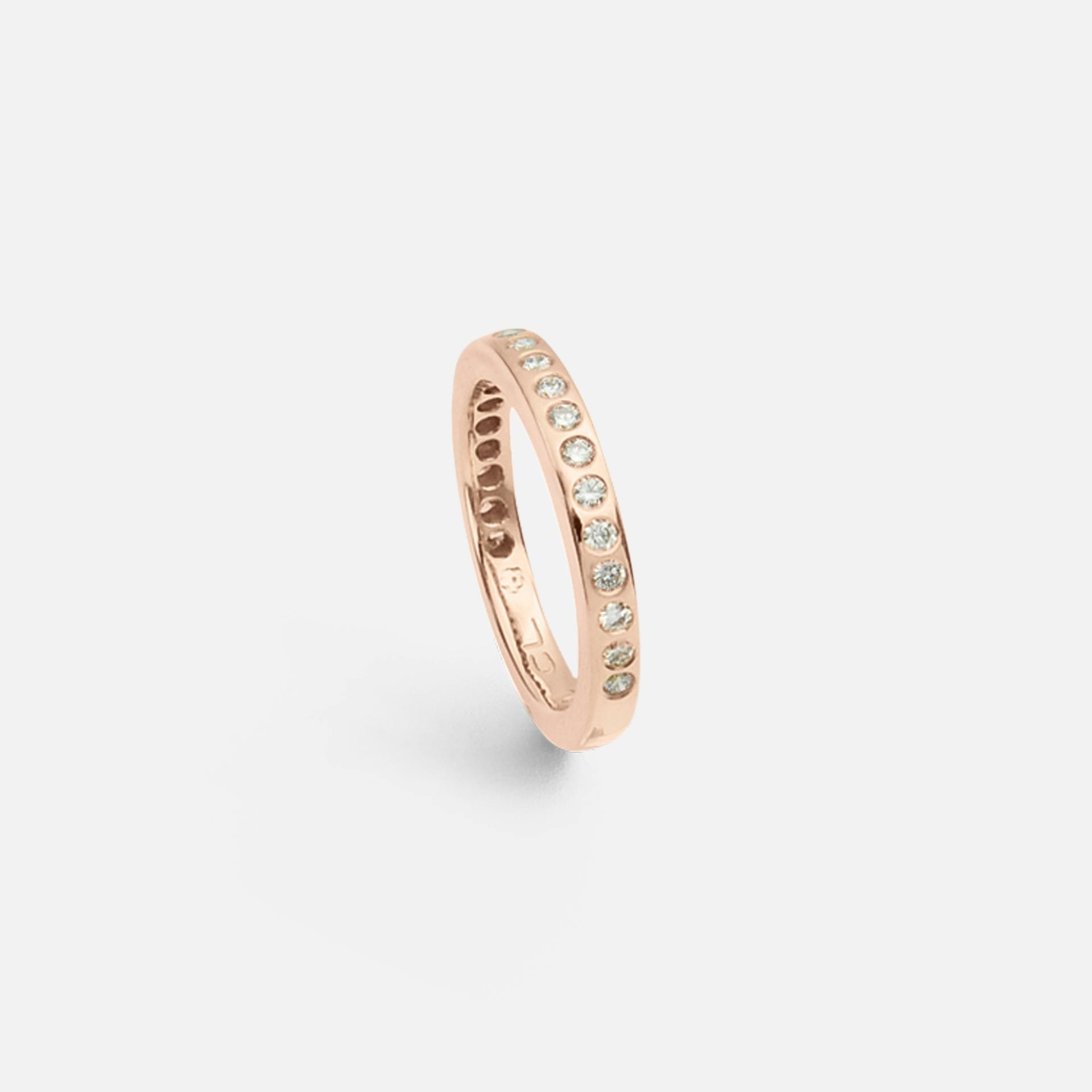 Forever Love ring 18k blank rosaguld med diamanter 0,38-0,46 ct. TW. VS.