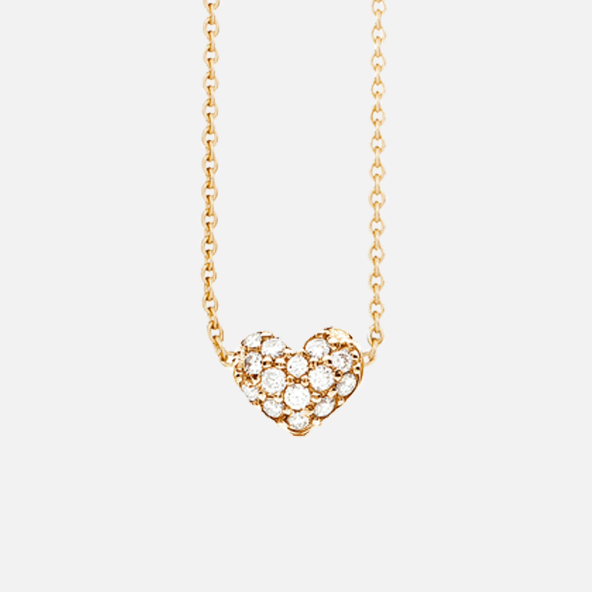 Hearts Pavé Collier, Anchor 30, in Yellow Gold with Diamonds  |  Ole Lynggaard Copenhagen 