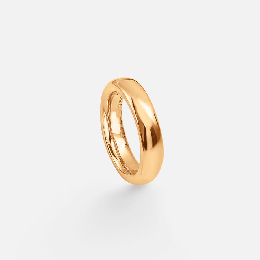 The Ring mens 5mm 18k polished gold