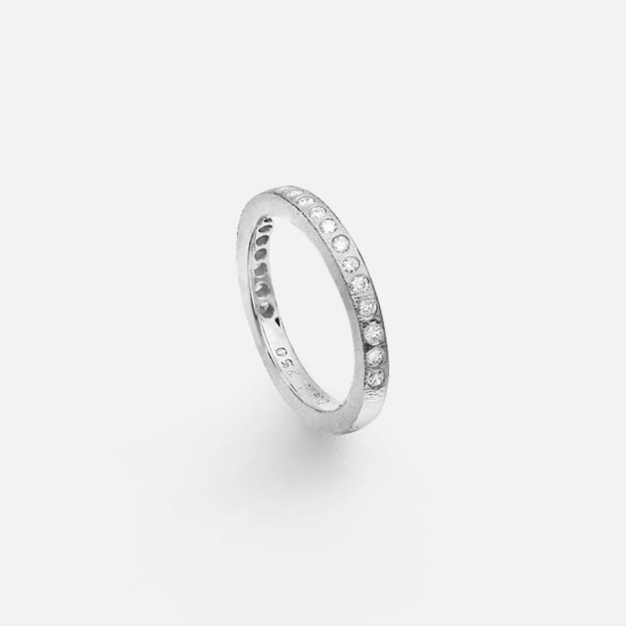 Forever Love ring Or blanc texturé 18 carats et diamants de 0,38-0,46 ct. TW.VS.