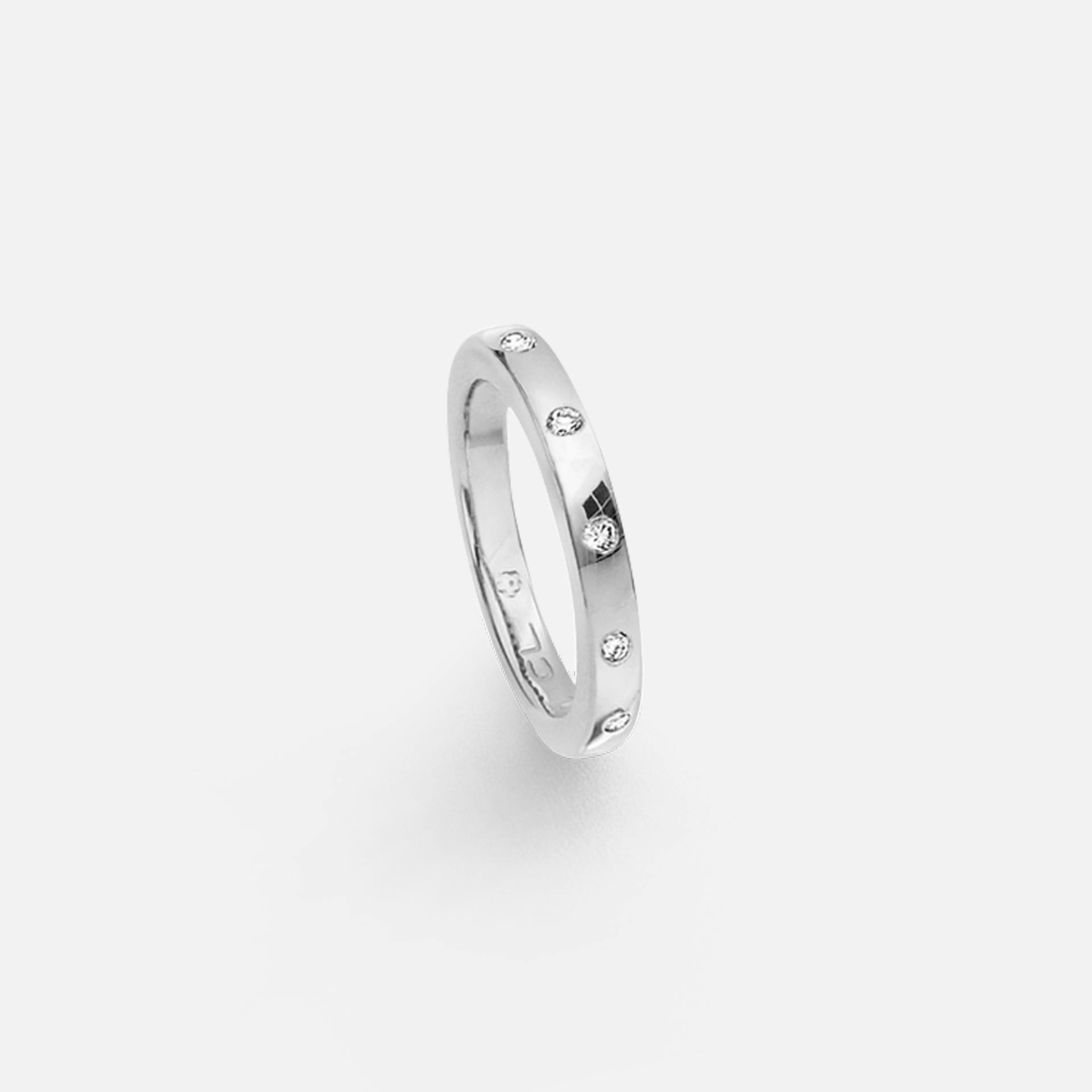 Forever Love ring 18k polished white gold with diamonds 0.16 ct. TW. VS.