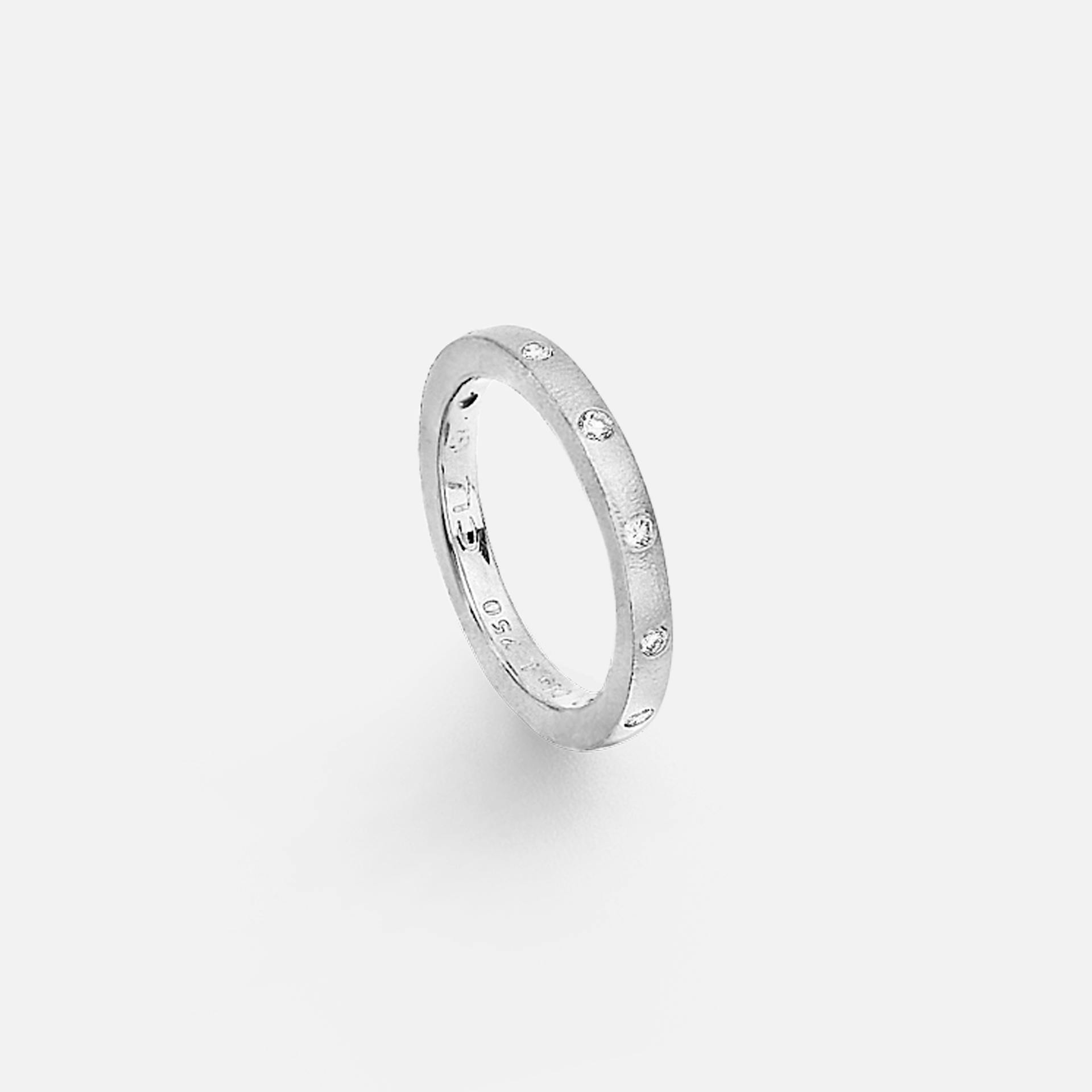 Forever Love ring 18k mat hvidguld med diamanter 0,16 ct. TW. VS.